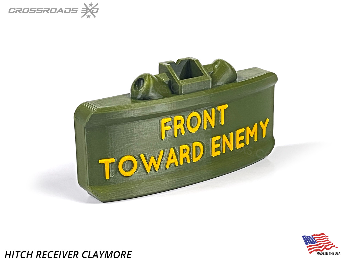 Claymore Mine Replica Tow Hitch Receiver Plug Cover