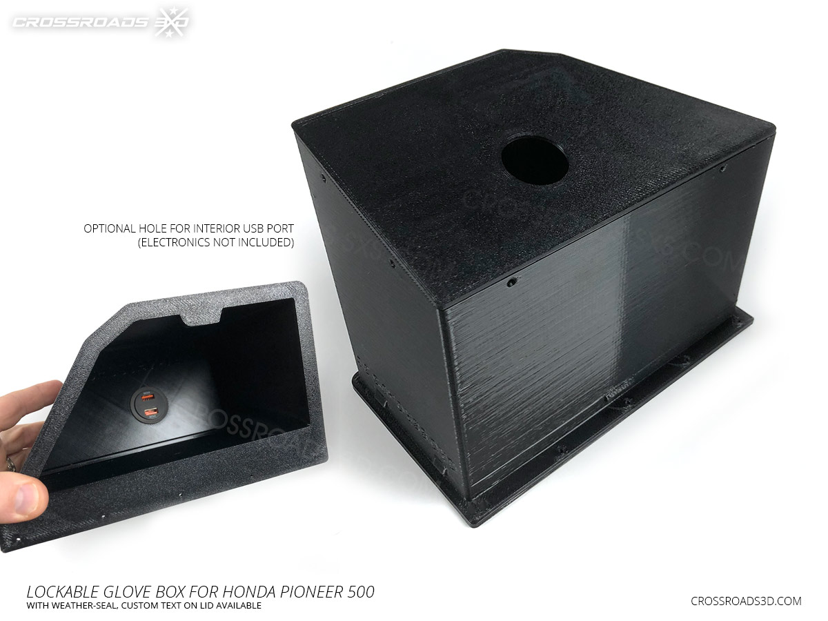 Lockable Weather-sealed Glove Box for Pioneer 500, 520 - Image 4