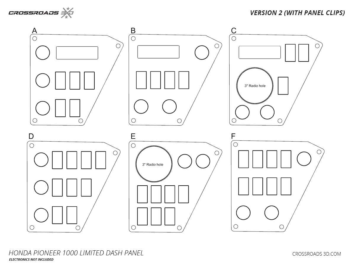 Dash Panel/Pocket combo for Pioneer 1000 LIMITED - Image 2