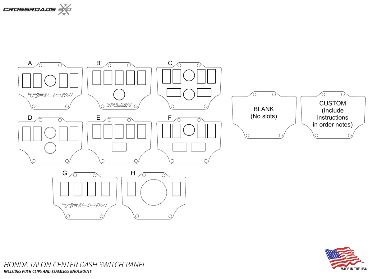 Center Switch Panel for Honda Talon - Image 6