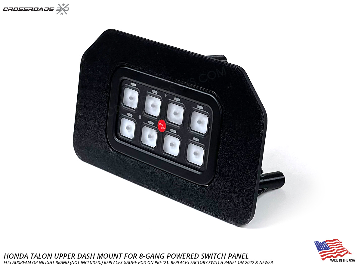 Crossroads 3D Upper Dash Panel [Blank] For Honda Talon Gauge Relocation 2016-2021