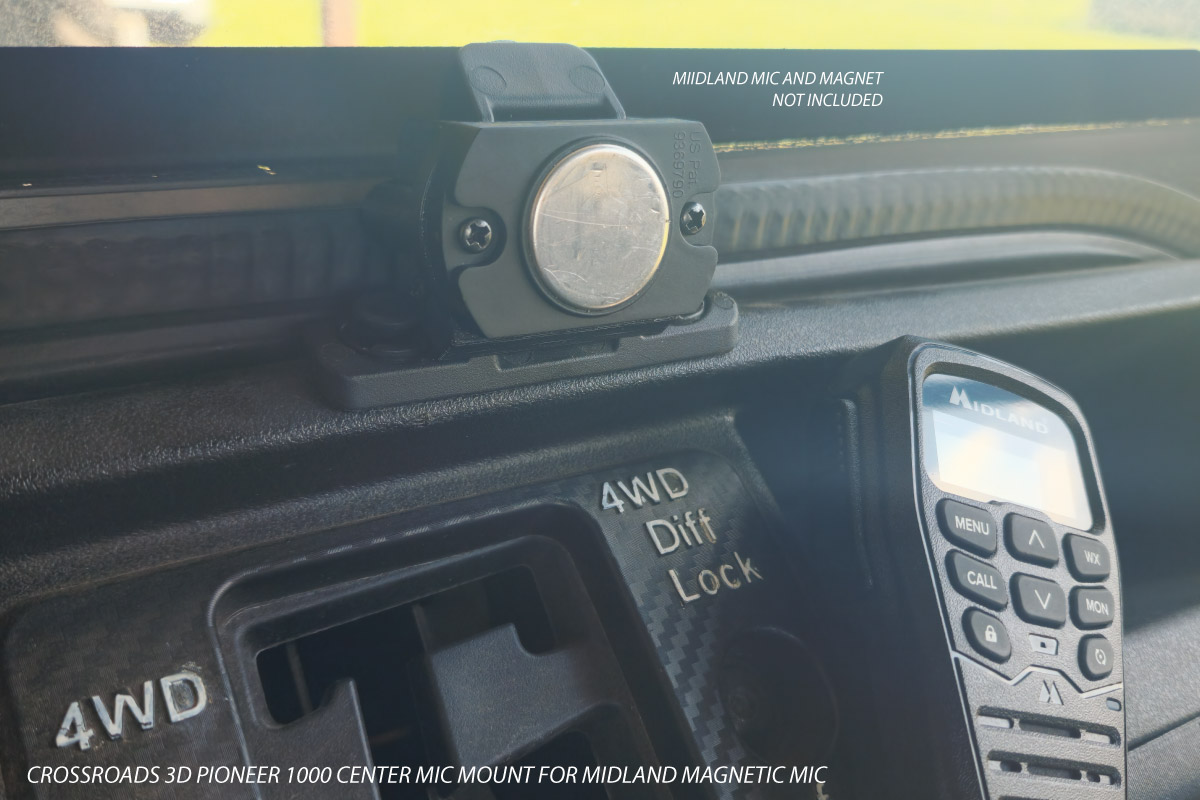 Mic Mount for Pioneer 1000 and Midland Magnetic Handset Mic - Image 3
