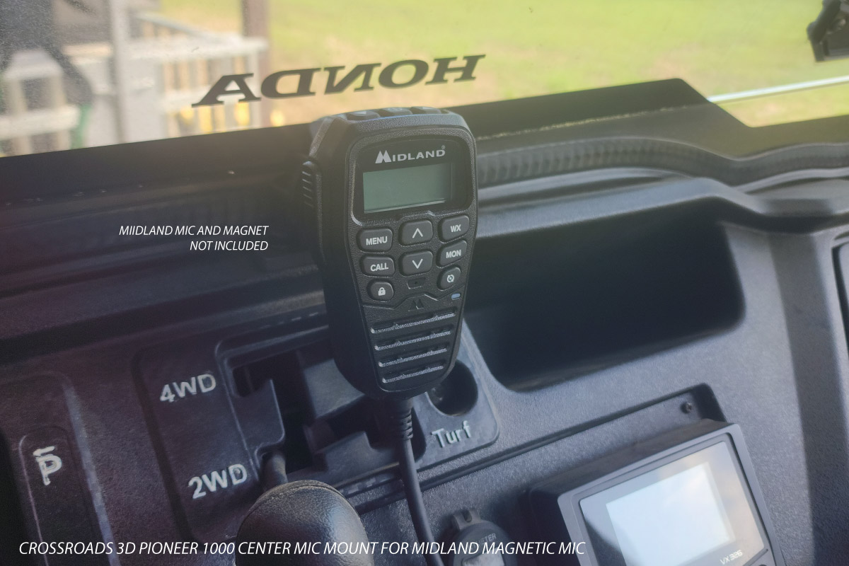 Mic Mount for Pioneer 1000 and Midland Magnetic Handset Mic - Image 2