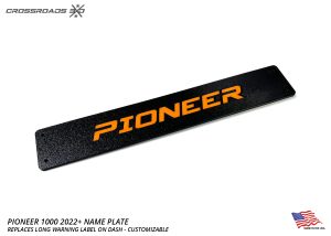 2022+ Pioneer 1000 Name Plate for Glove Box