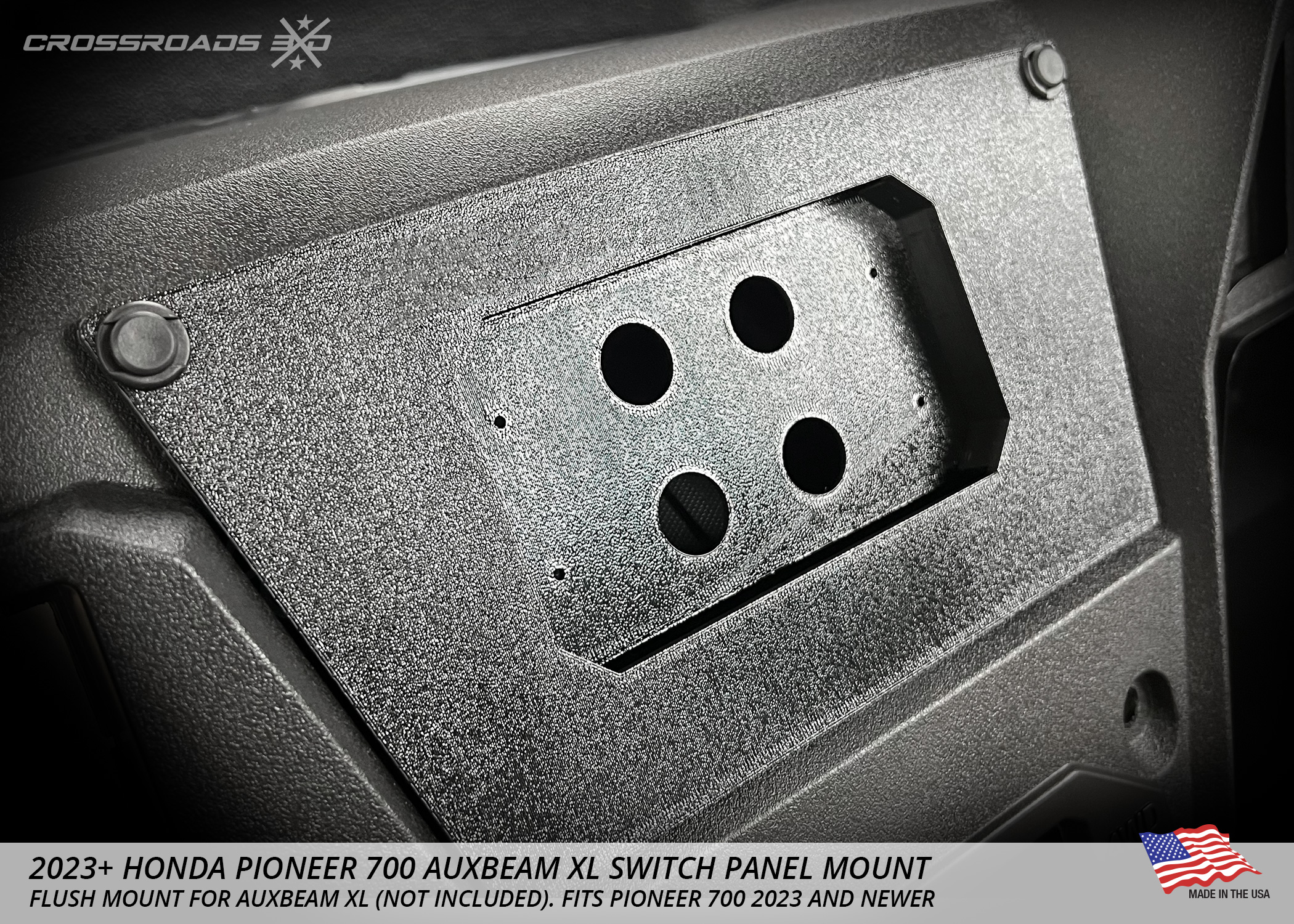 Flush Dash Panel Mount for Auxbeam XL and 2023+ Pioneer 700 - Image 6