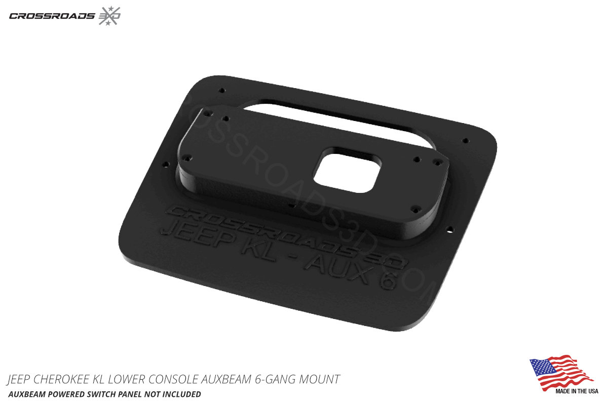Jeep KL Lower Console Mount for Auxbeam 6-Gang Powered Switch Panel - Image 3