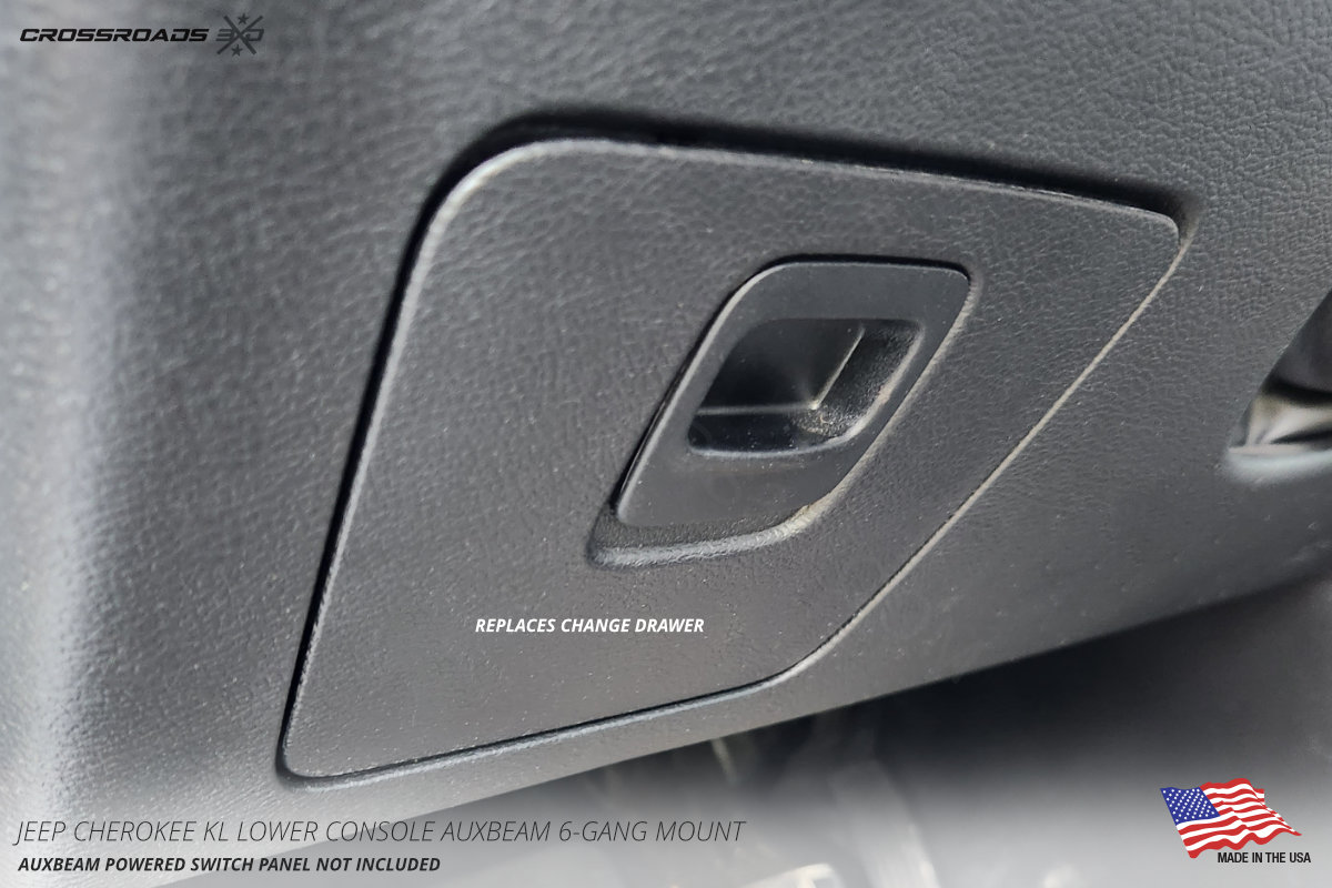 Jeep KL Lower Console Mount for Auxbeam 6-Gang Powered Switch Panel - Image 4