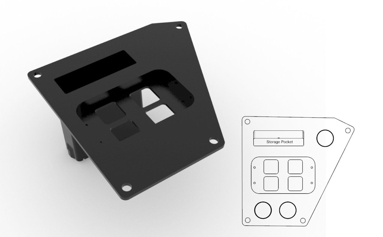 Dash Panel/Pocket combo for Pioneer 1000 LIMITED - Image 8