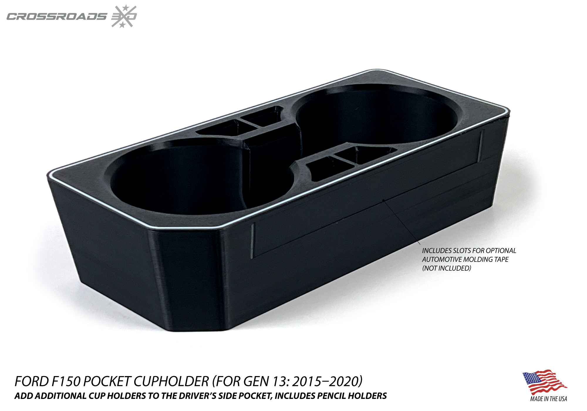 Cup Holders for Ford F-150 (2015-2020, Gen 13) Center Console - Image 3