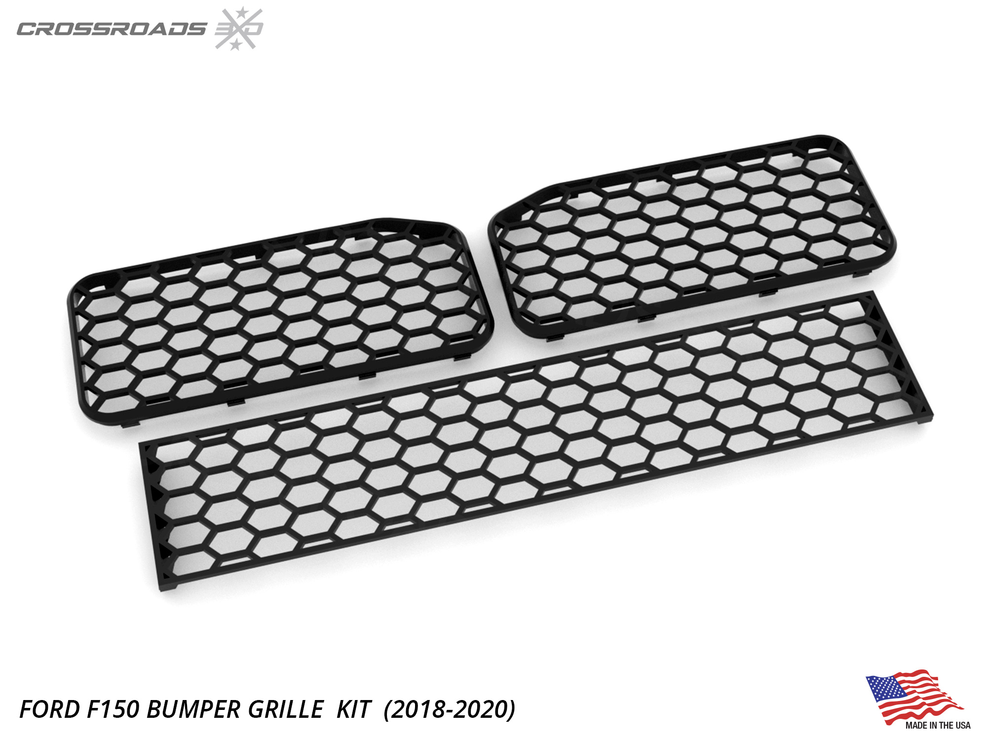 Bumper Grille Kit for Ford F-150 - Stock Bumper 2018, 2019, 2020