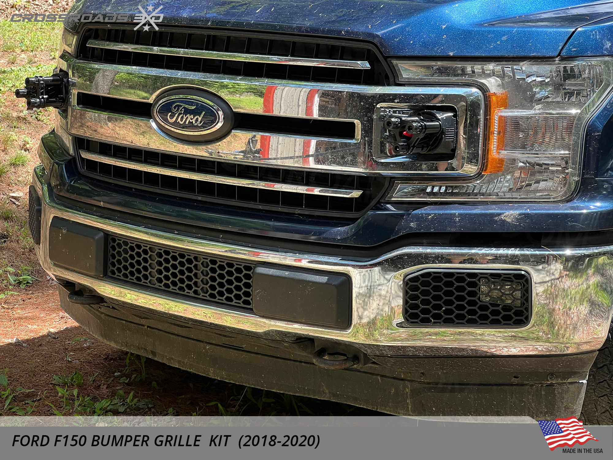 Bumper Grille Kit for Ford F-150 - Stock Bumper 2018, 2019, 2020 - Image 3