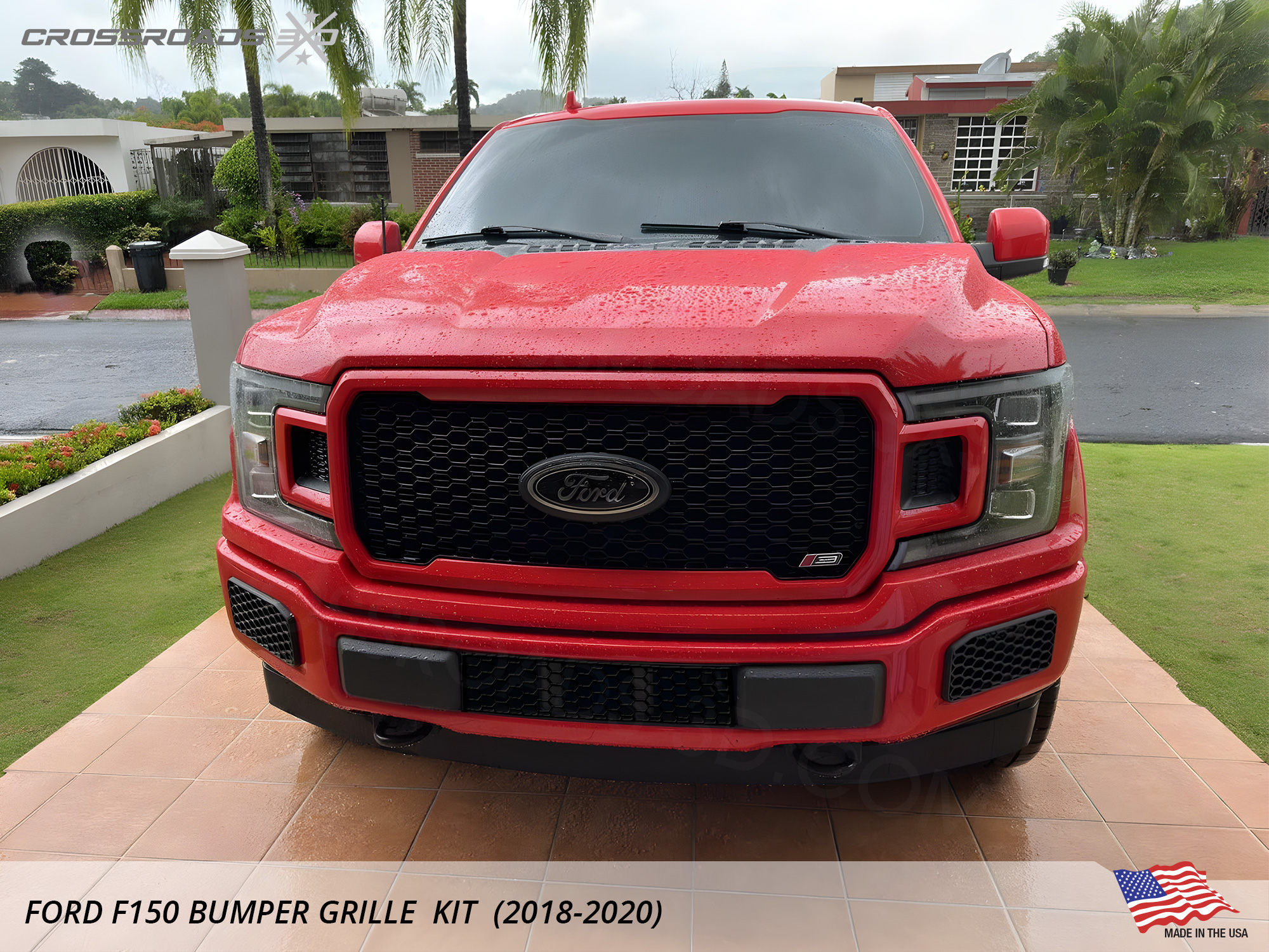 Bumper Grille Kit for Ford F-150 - Stock Bumper 2018, 2019, 2020 - Image 2