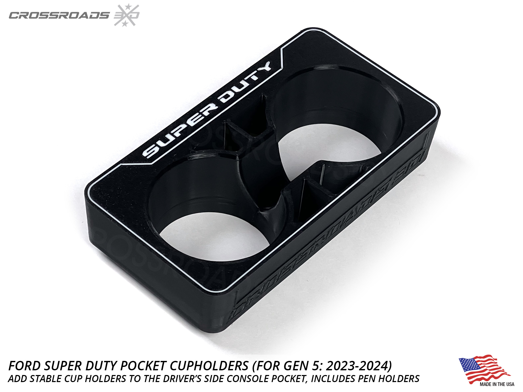 Cup Holder insert for Ford Super Duty F250, F350 (2023-2025) Center Console - Image 5