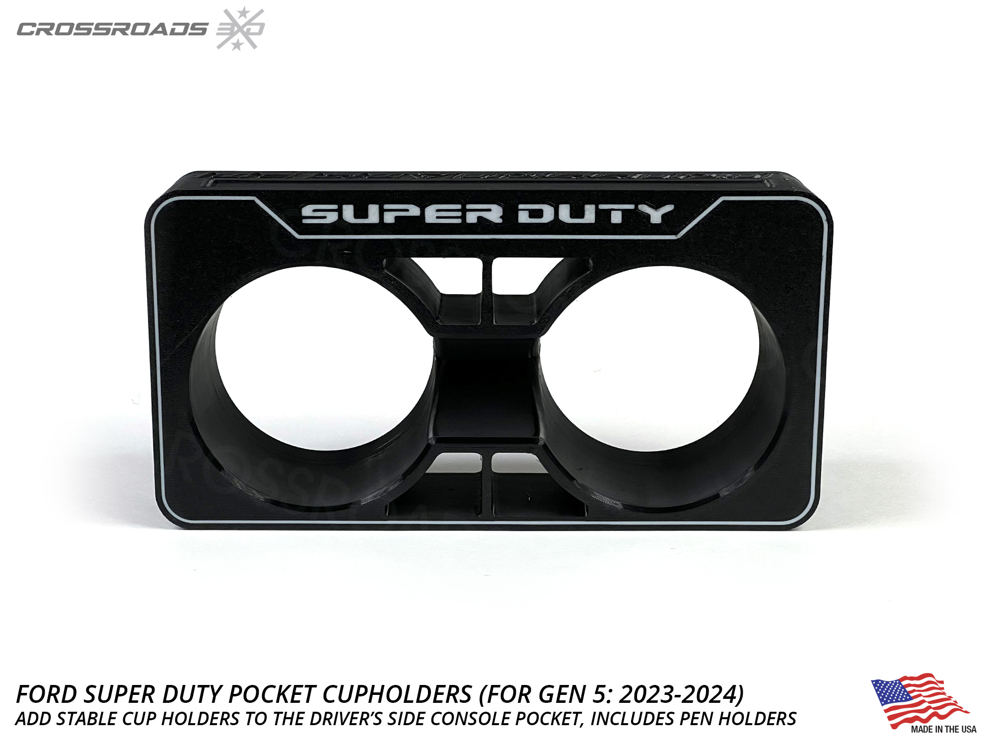 Cup Holder insert for Ford Super Duty F250, F350 (2023-2025) Center Console - Image 4