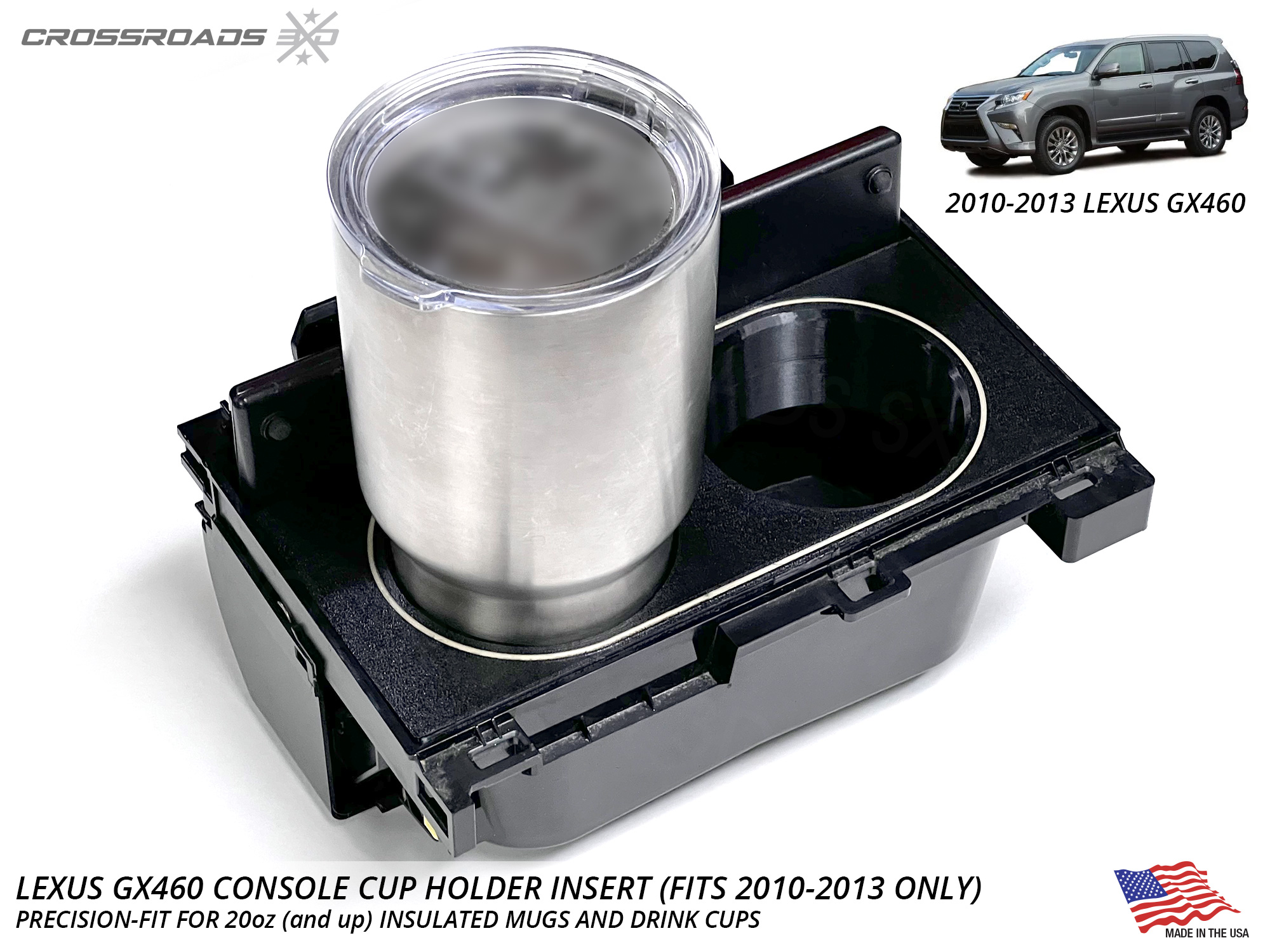 Cup Holder Upgrade for Lexus GX460 (2010-2013) for large tumblers - Image 8