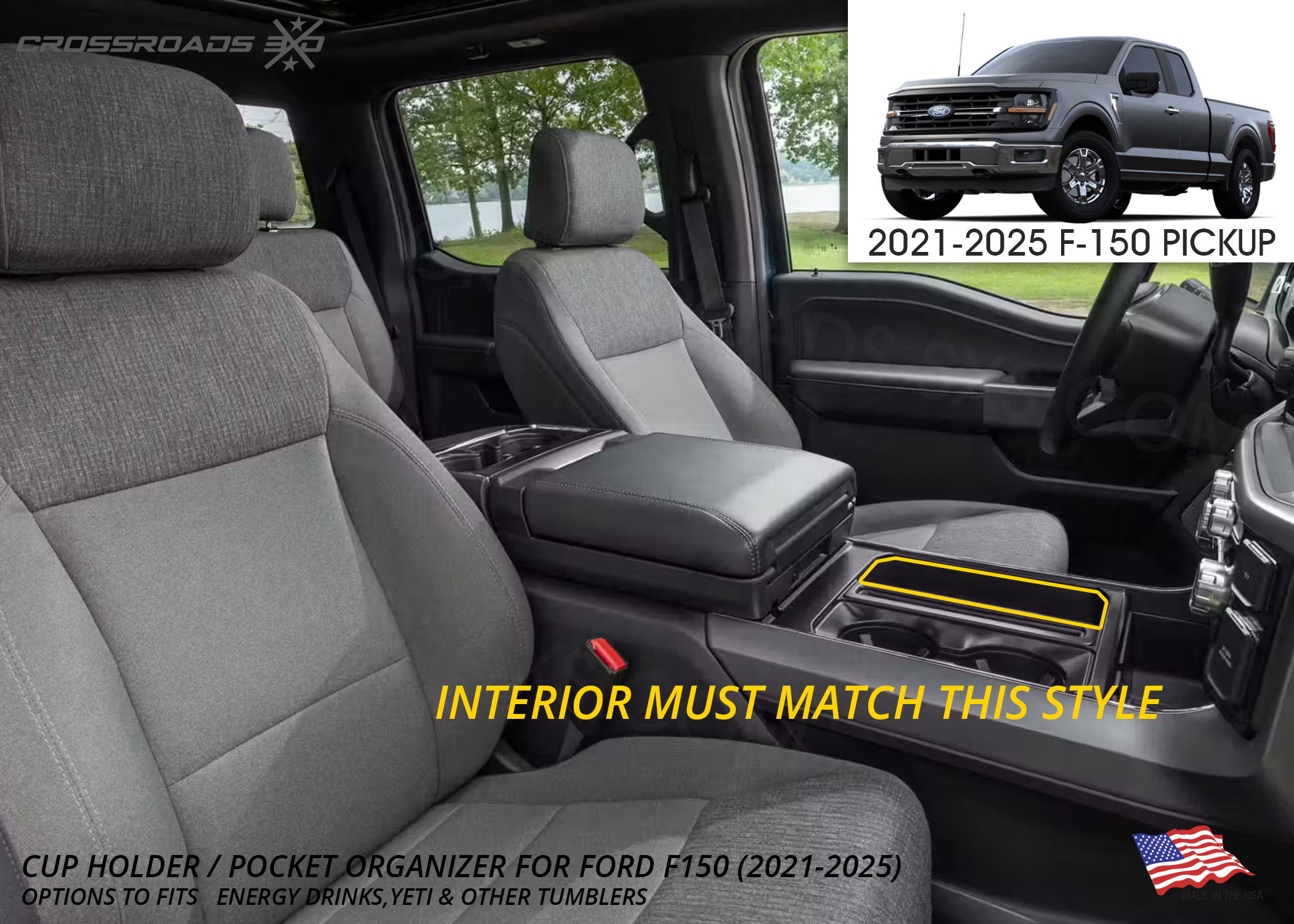 Console Organizer Tray for Ford F-150 (2021-2025) - Image 6