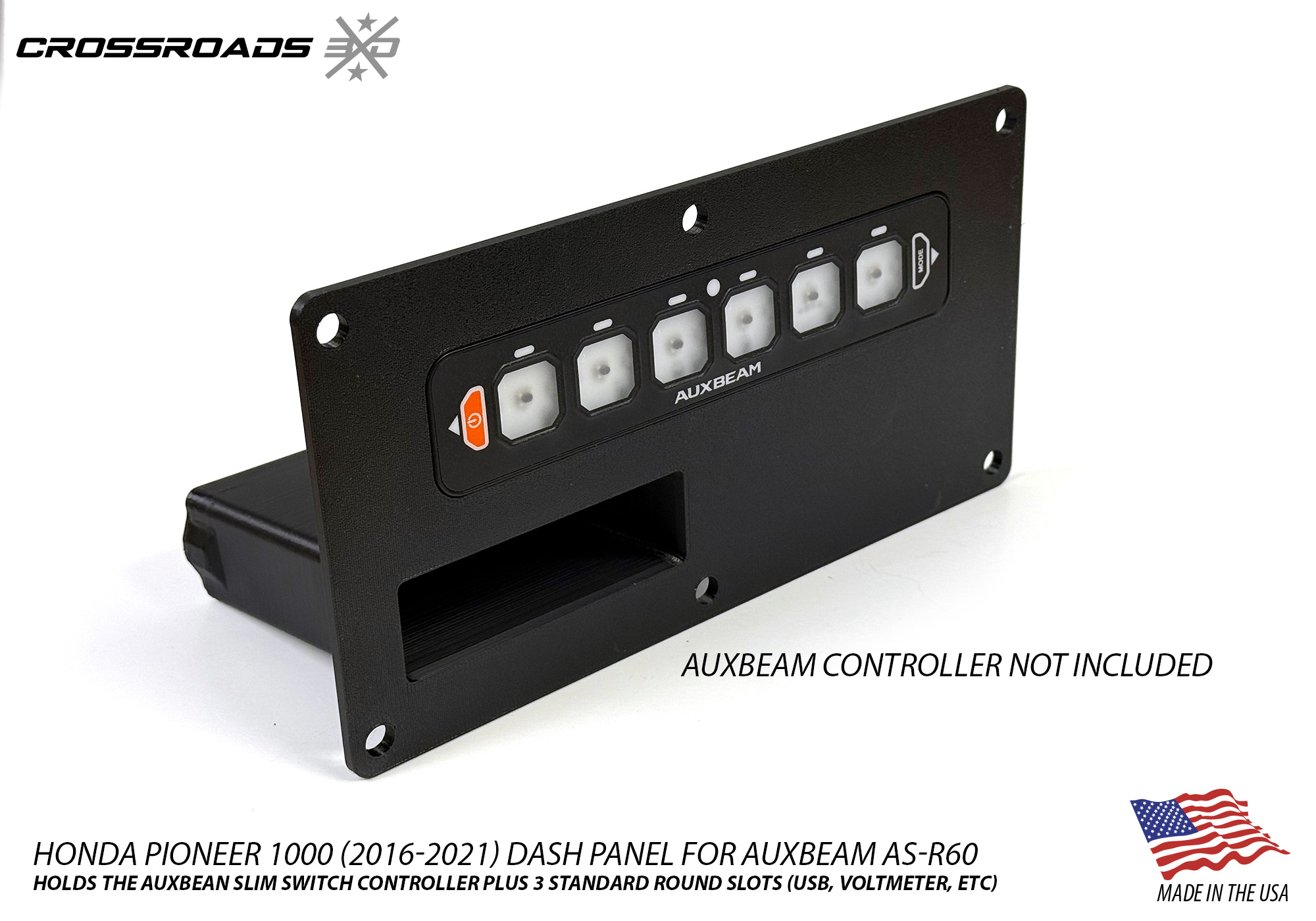Auxbeam AS-R60 Slim Switch Panel Mount for Pioneer 1000 2016-2021