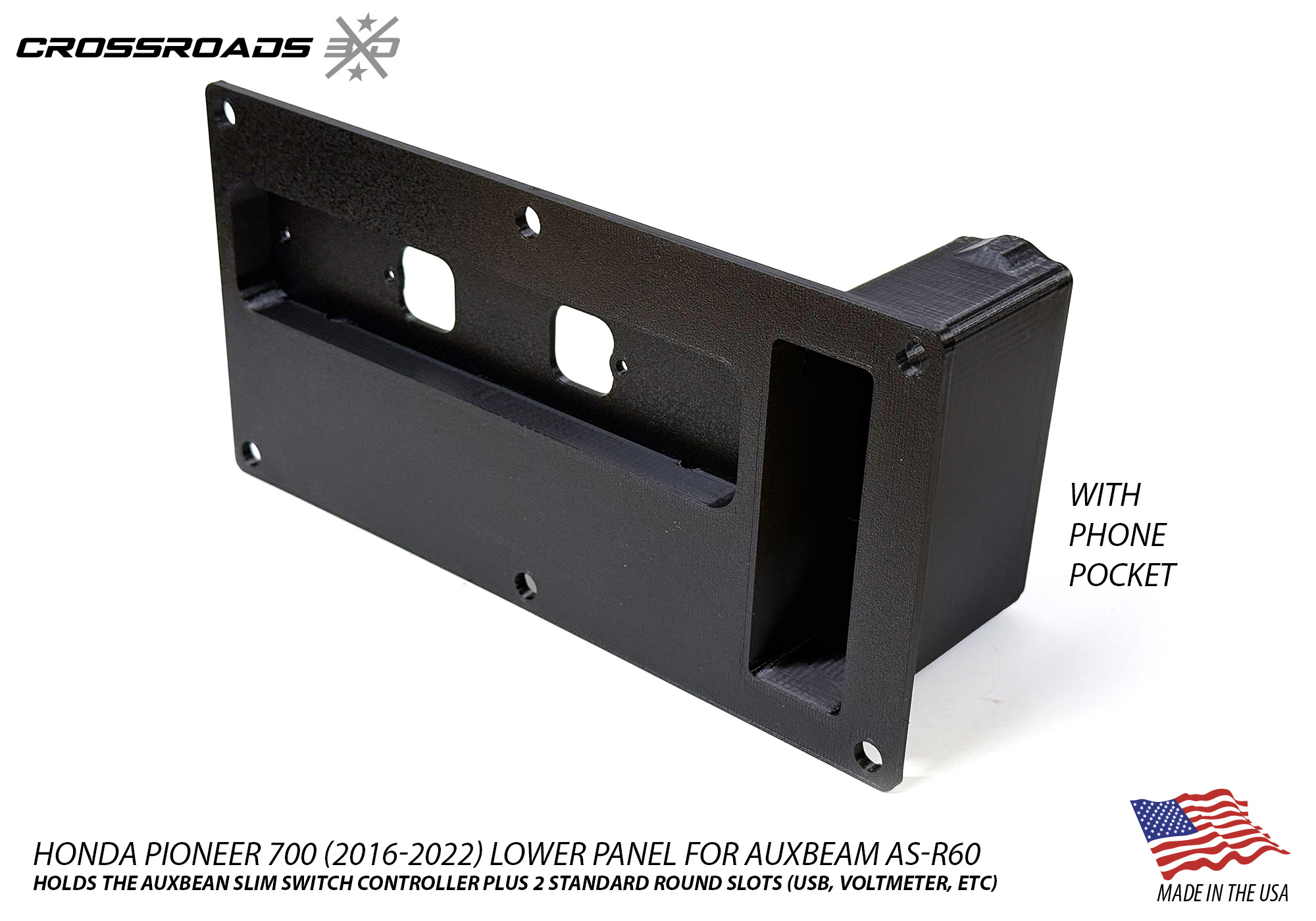 Auxbeam AS-R60 Slim switch panel mount for Pioneer 700 2016-2022 - Image 4