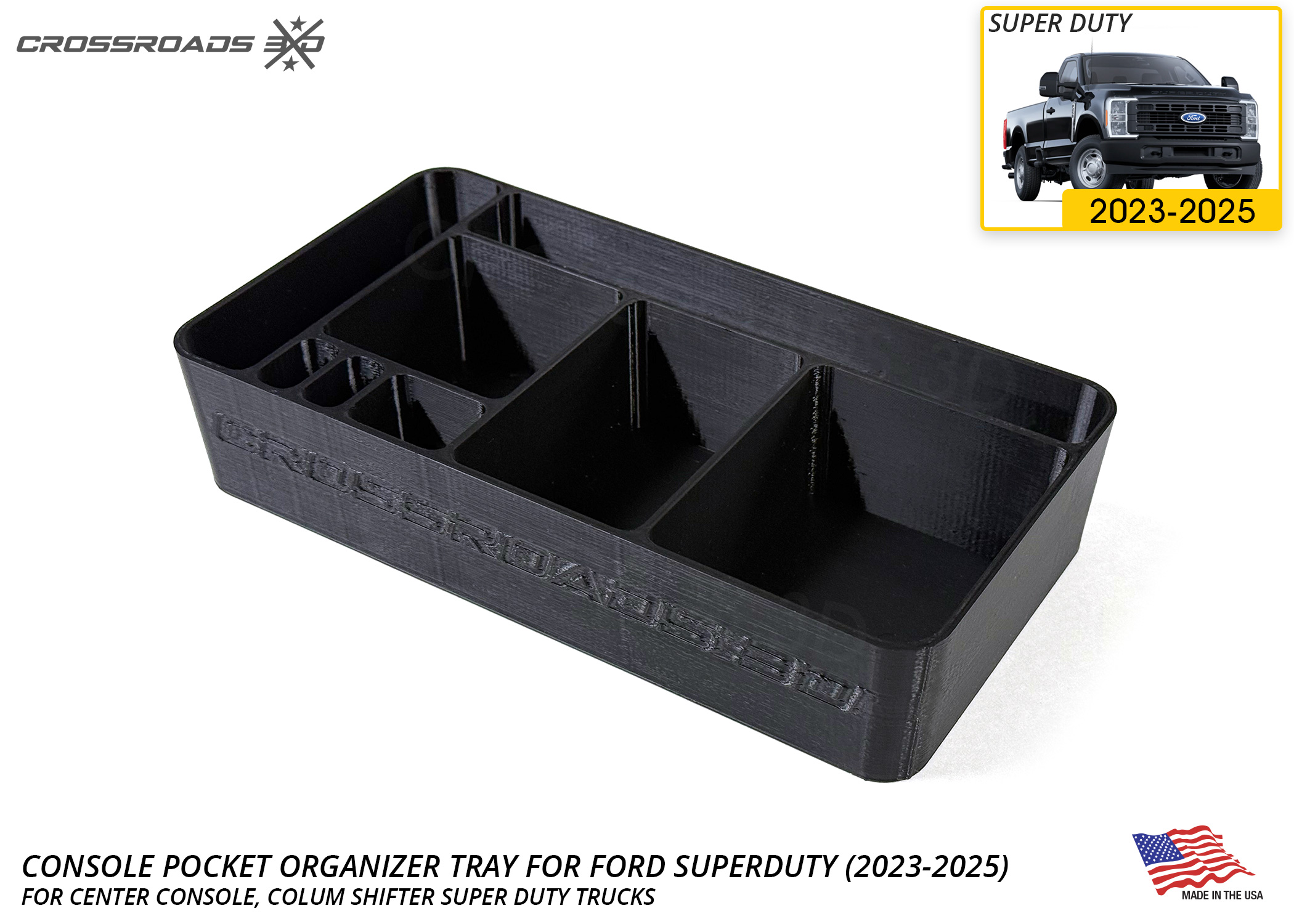 Console Pocket Organizer Tray for Ford Super Duty (2023-2025) - Image 2