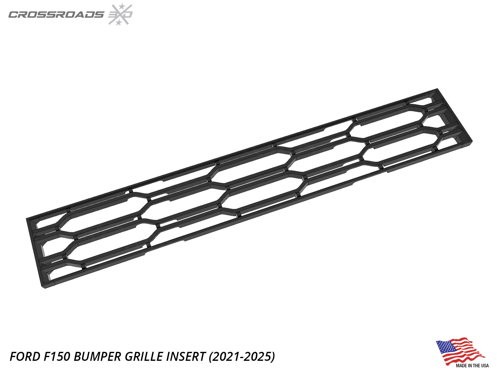 Bumper Grille for Ford F-150 – Stock Bumper 2021-2025 - OEM Grille Pattern