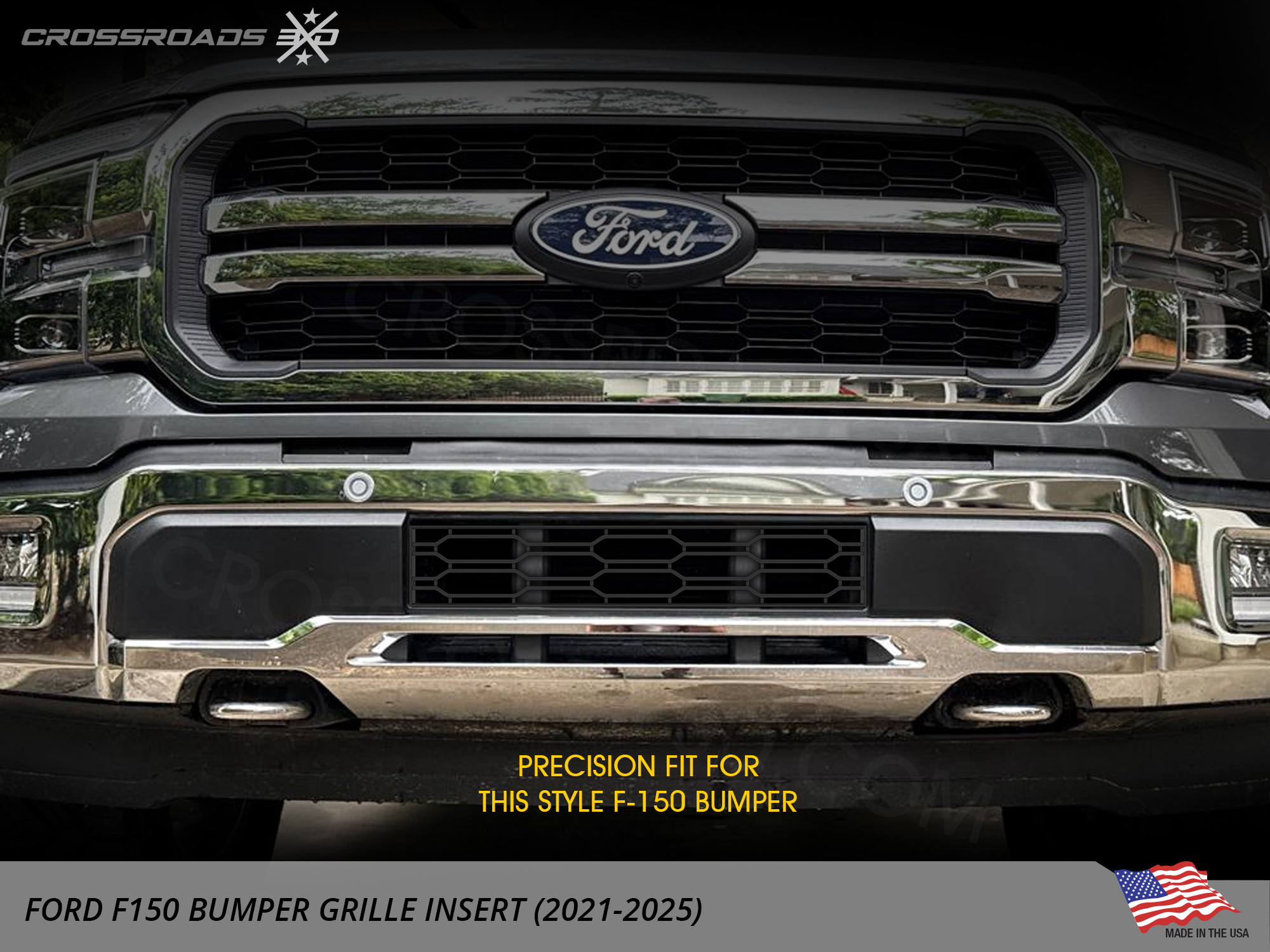 Bumper Grille for Ford F-150 – Stock Bumper 2021-2025 - OEM Grille Pattern - Image 6