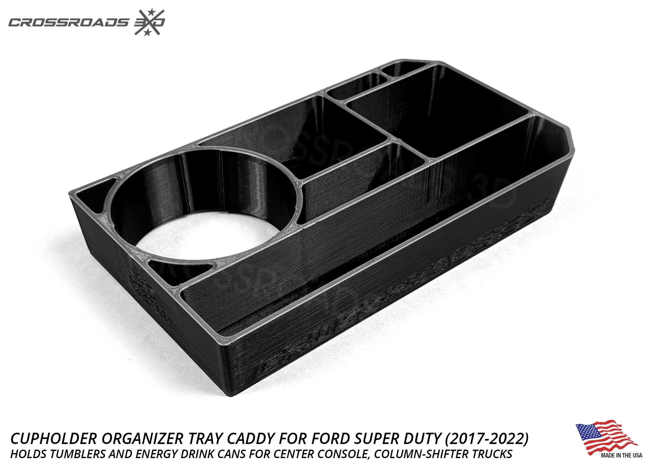 Cup Holder Organizer Tray Caddy for Ford Super Duty (2017-2022)