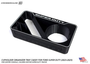 Cup Holder Organizer Tray Caddy Gun Holder for Ford Super Duty (2023-2025)
