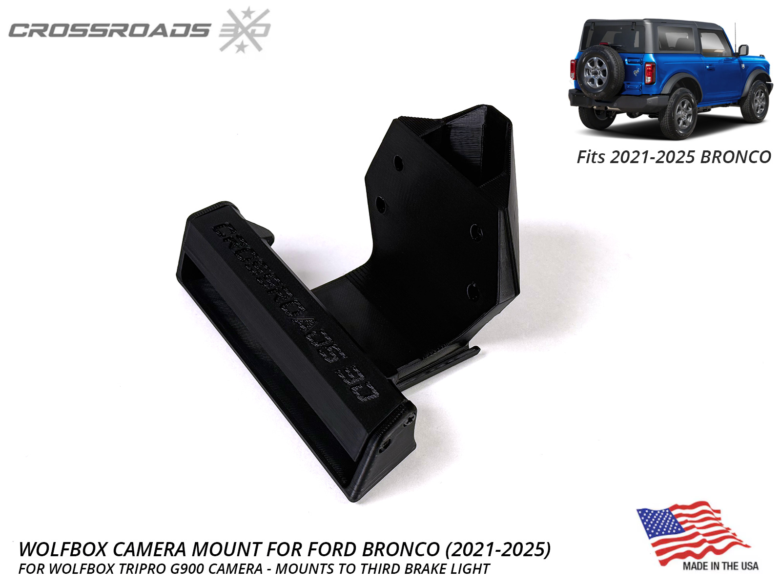 Wolfbox Camera Mount for Ford Bronco (2021-2026) Third Brake Light Mount - Image 4