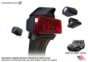 Jeep JK Wrangler Third Brake Light Camera Mount for Wolfbox G8, G9, & Cube Type Cameras