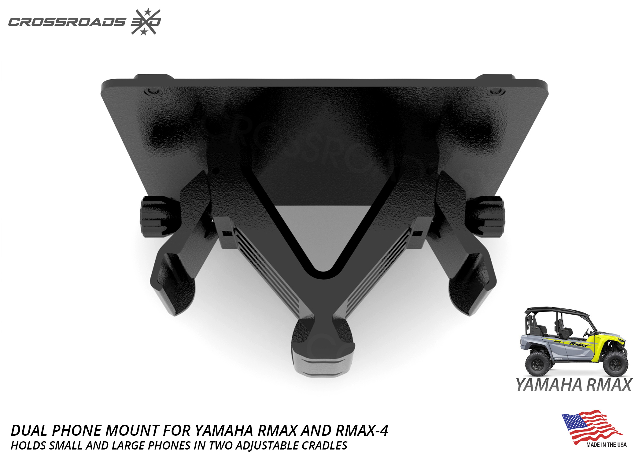 Dual Phone Mount for Yamaha RMAX, RMAX-4 Side-by-Sides - Image 5