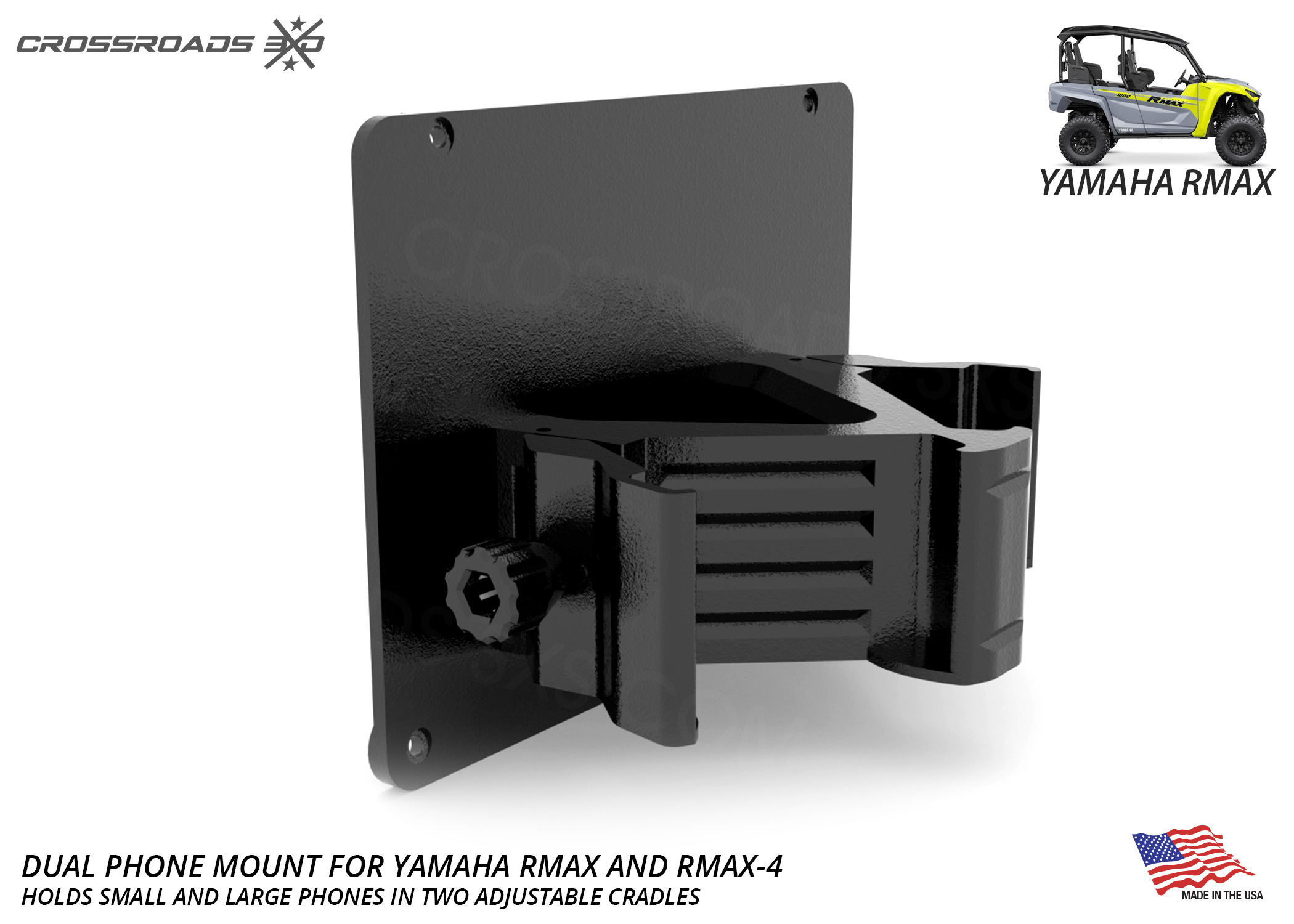 Dual Phone Mount for Yamaha RMAX, RMAX-4 Side-by-Sides - Image 3