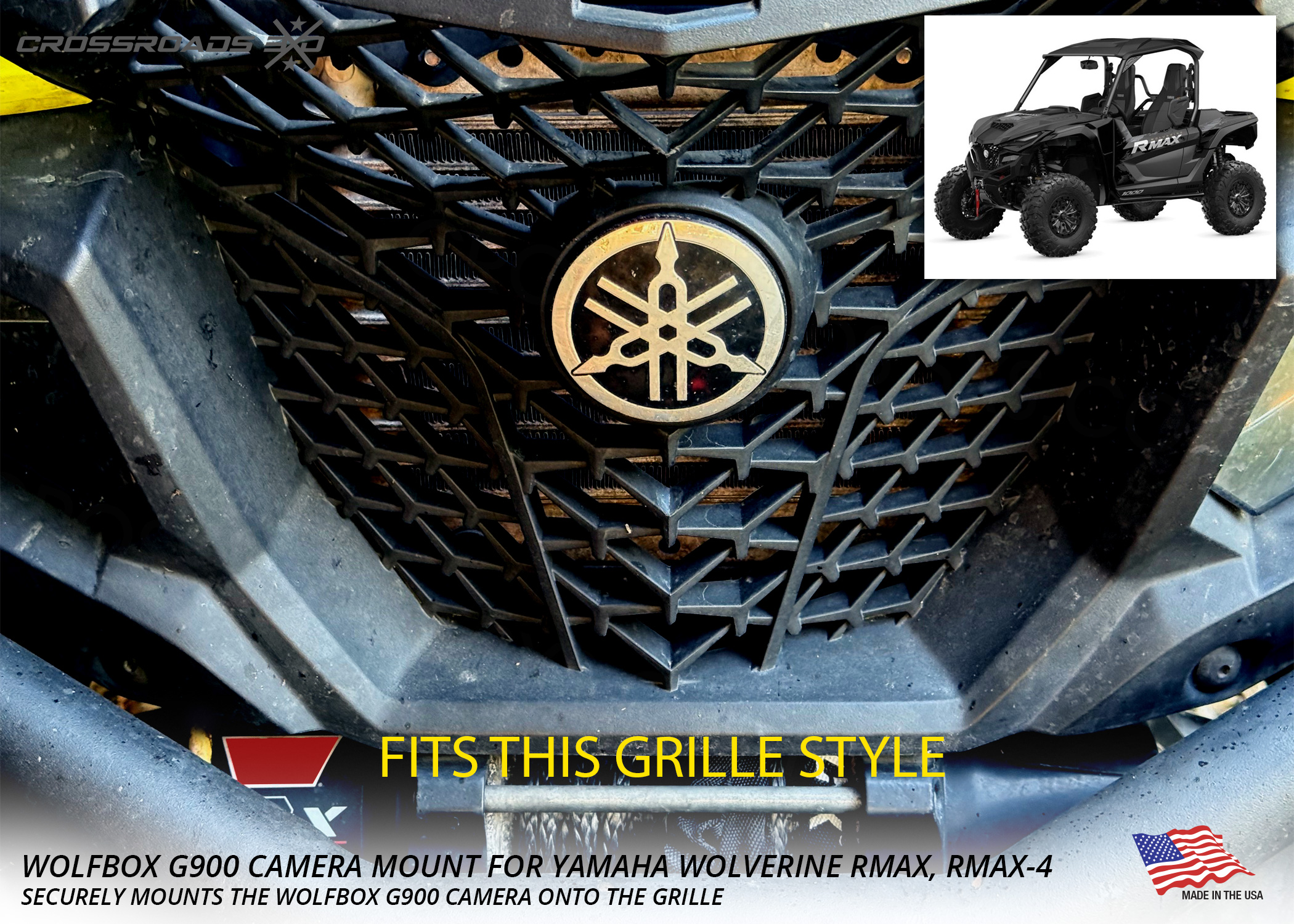 WolfBox Camera Mount for Yamaha RMAX Wolverine, RMAX-4 - Image 2