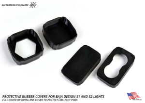 Protective Rubber Rock Guard Covers for Baja Designs S1 and S2 LED Light Pods