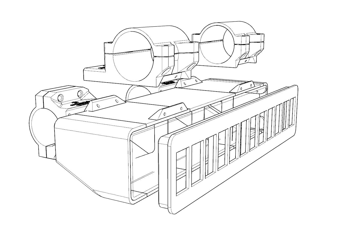 12-Gang Overhead-Mounted Switch Panel
