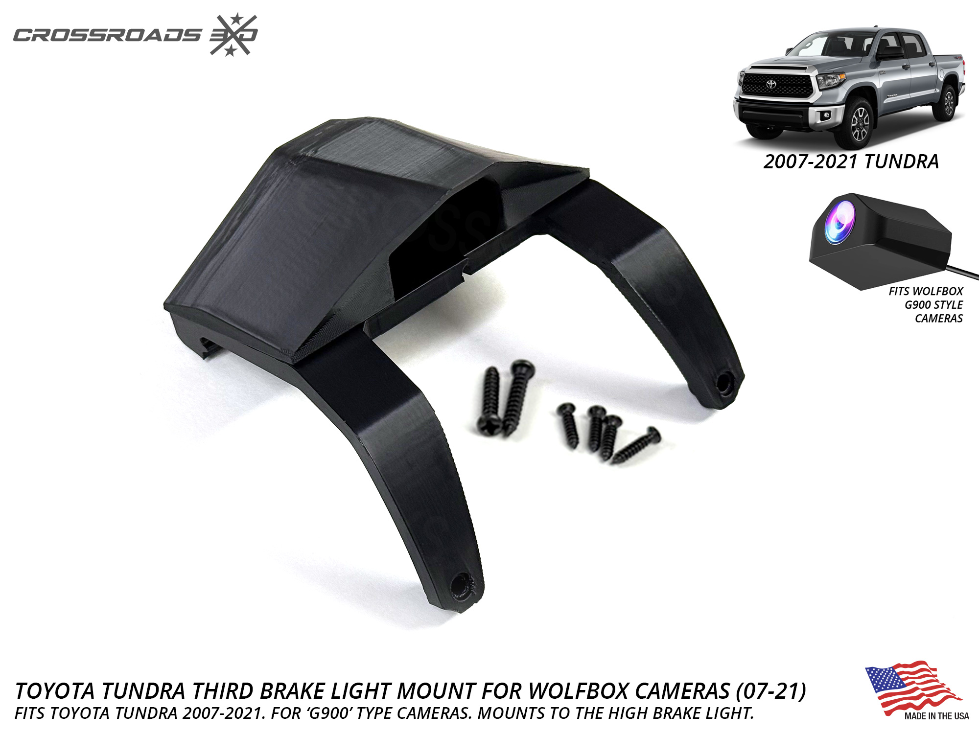 Toyota Tundra Third Brake Light Mount for Wolfbox Cameras (2007-2021)