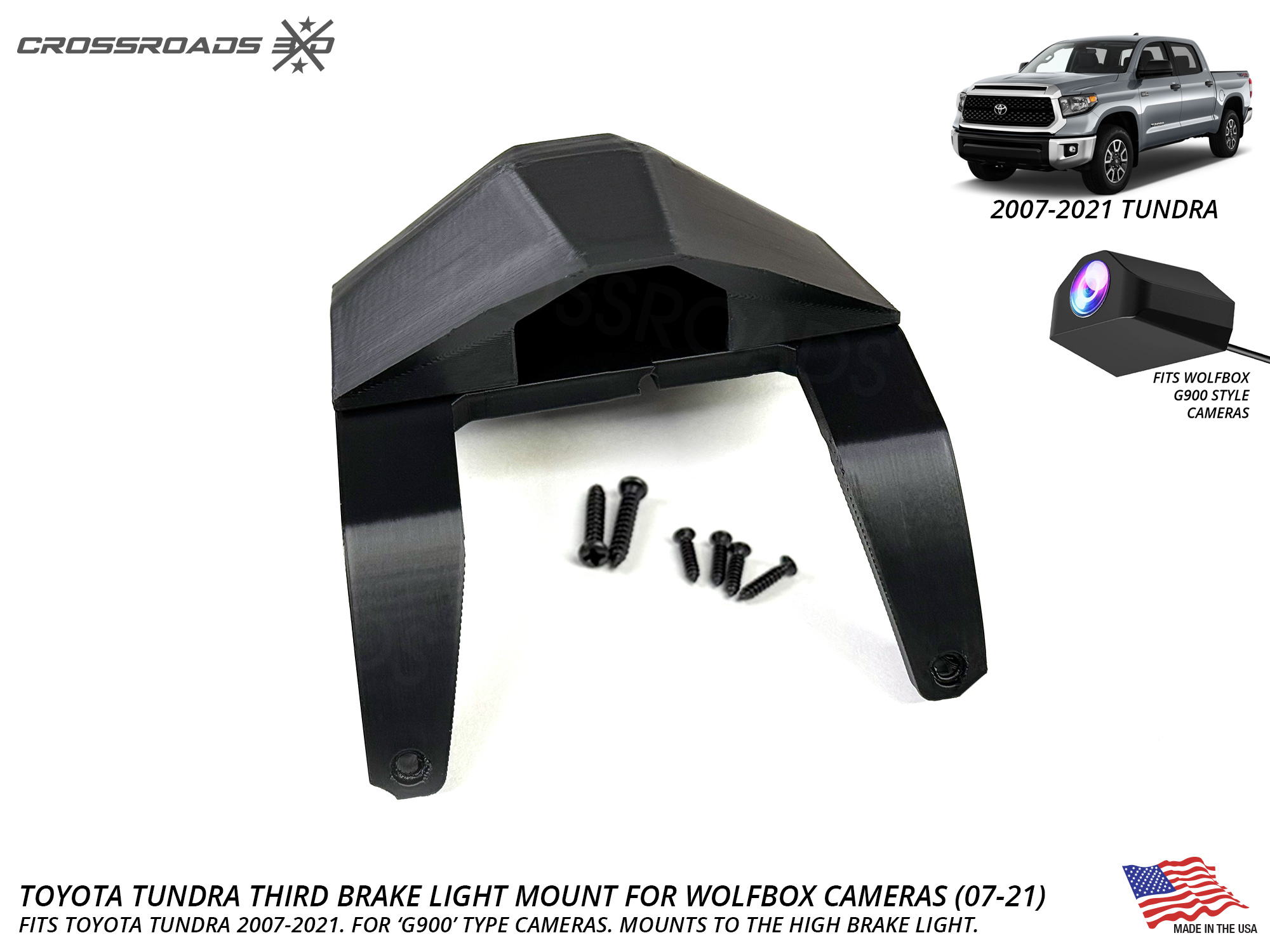 Toyota Tundra Third Brake Light Mount for Wolfbox Cameras (2007-2021) - Image 7