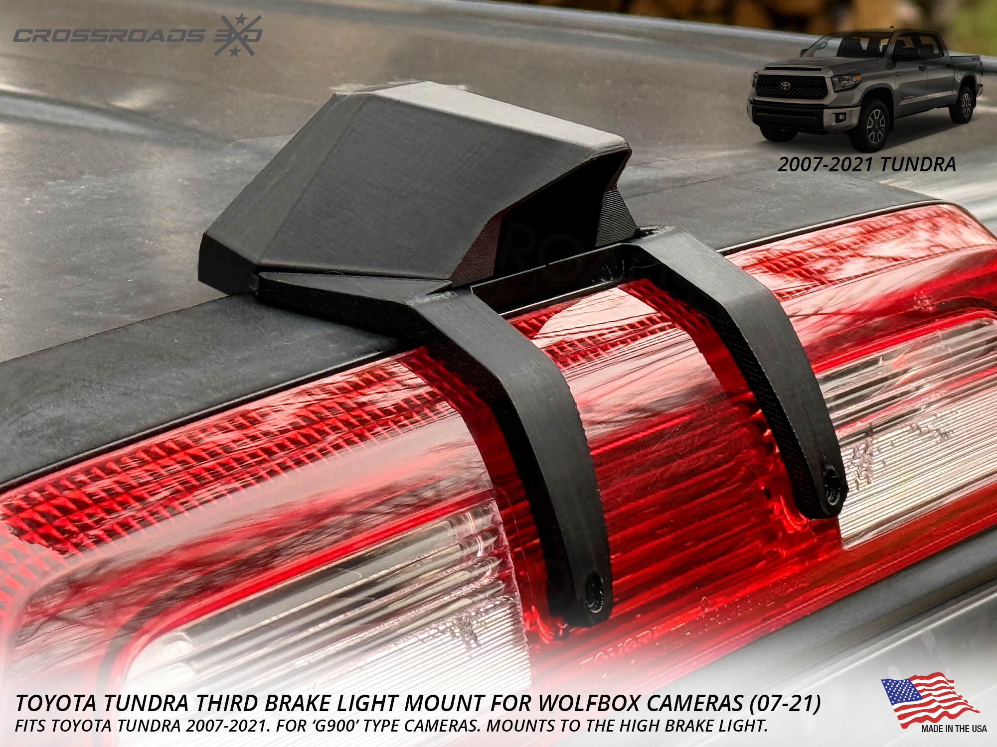 Toyota Tundra Third Brake Light Mount for Wolfbox Cameras (2007-2021) - Image 5