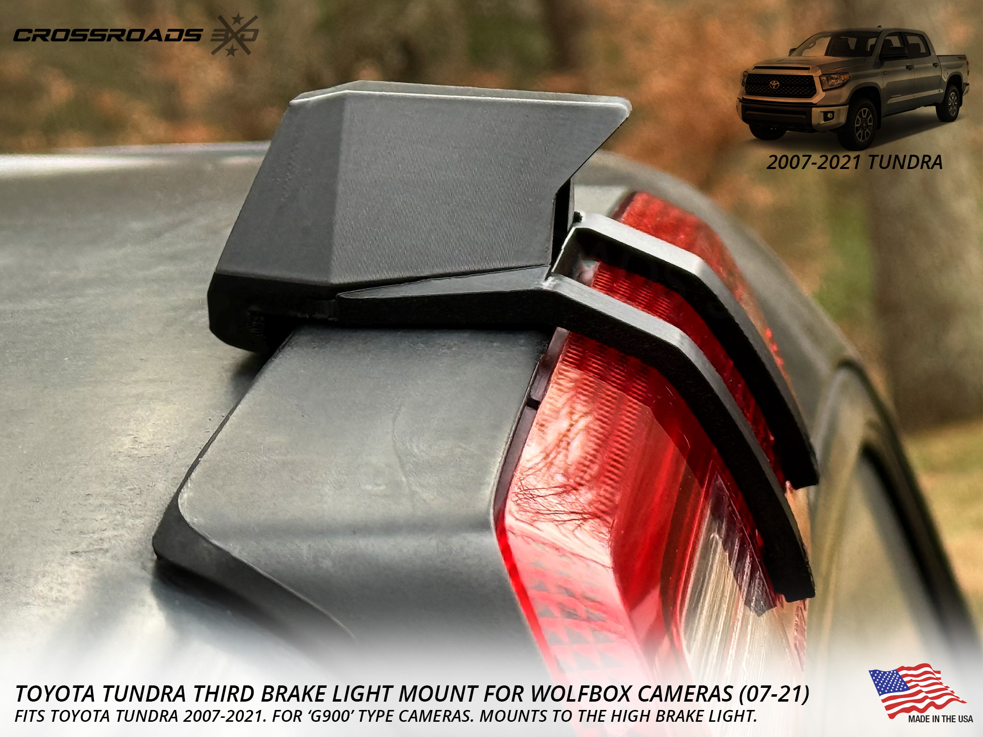 Toyota Tundra Third Brake Light Mount for Wolfbox Cameras (2007-2021) - Image 4