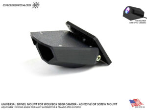 Universal Wolfbox G900 Camera Swivel Mount - Adhesive / Screw Mount Enclosure - USA-made