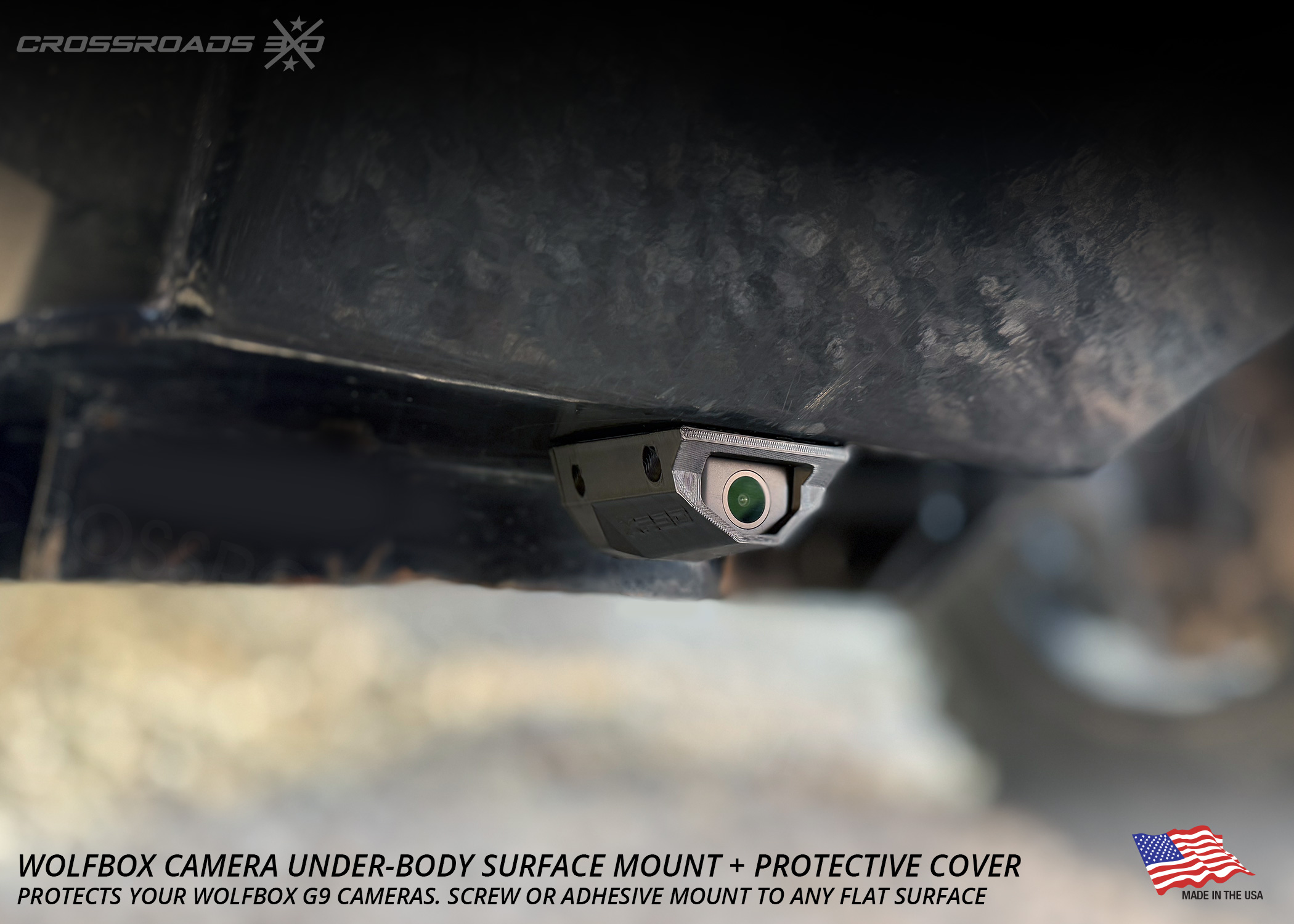 Wolfbox Protective Cover Mount – Screw or Adhesive Underbody Surface, for G900 style Cameras - Image 2