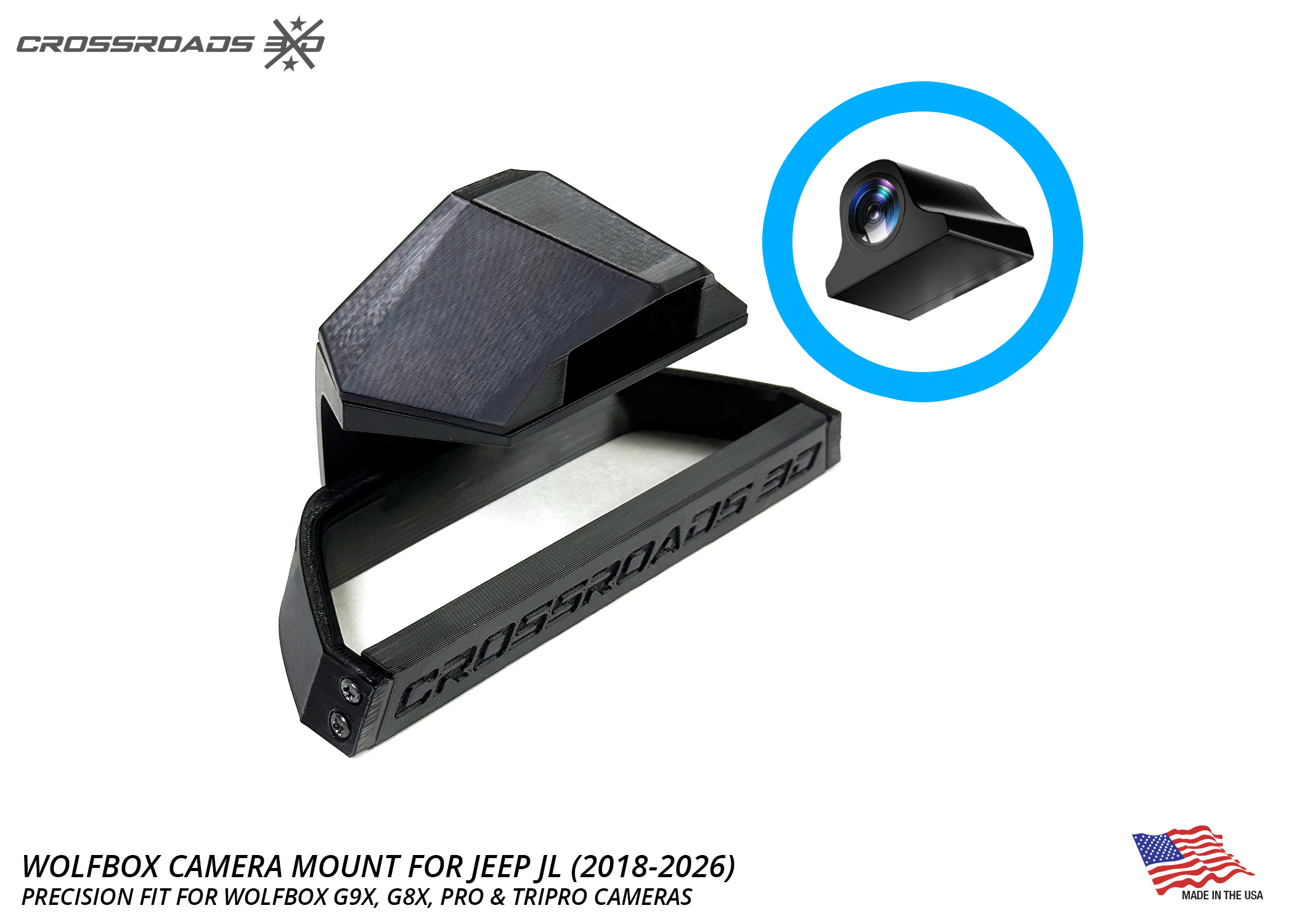 Jeep JL Wrangler Third Brake Light Mount for Wolfbox Tripro G900 Camera System (2018-2026 JL) - Image 7