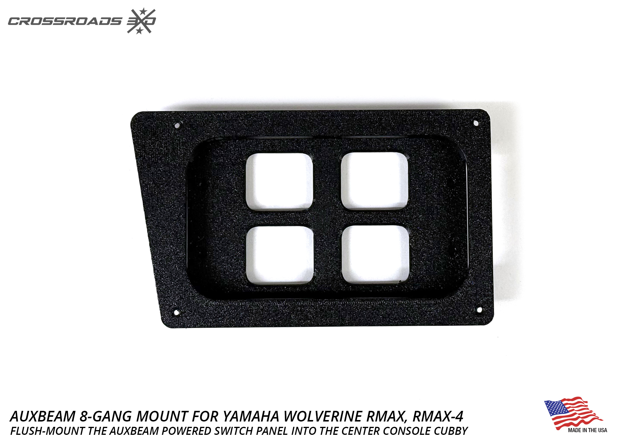Yamaha RMAX Console Mount for Auxbeam 8-Gang Switch Panel - Image 4