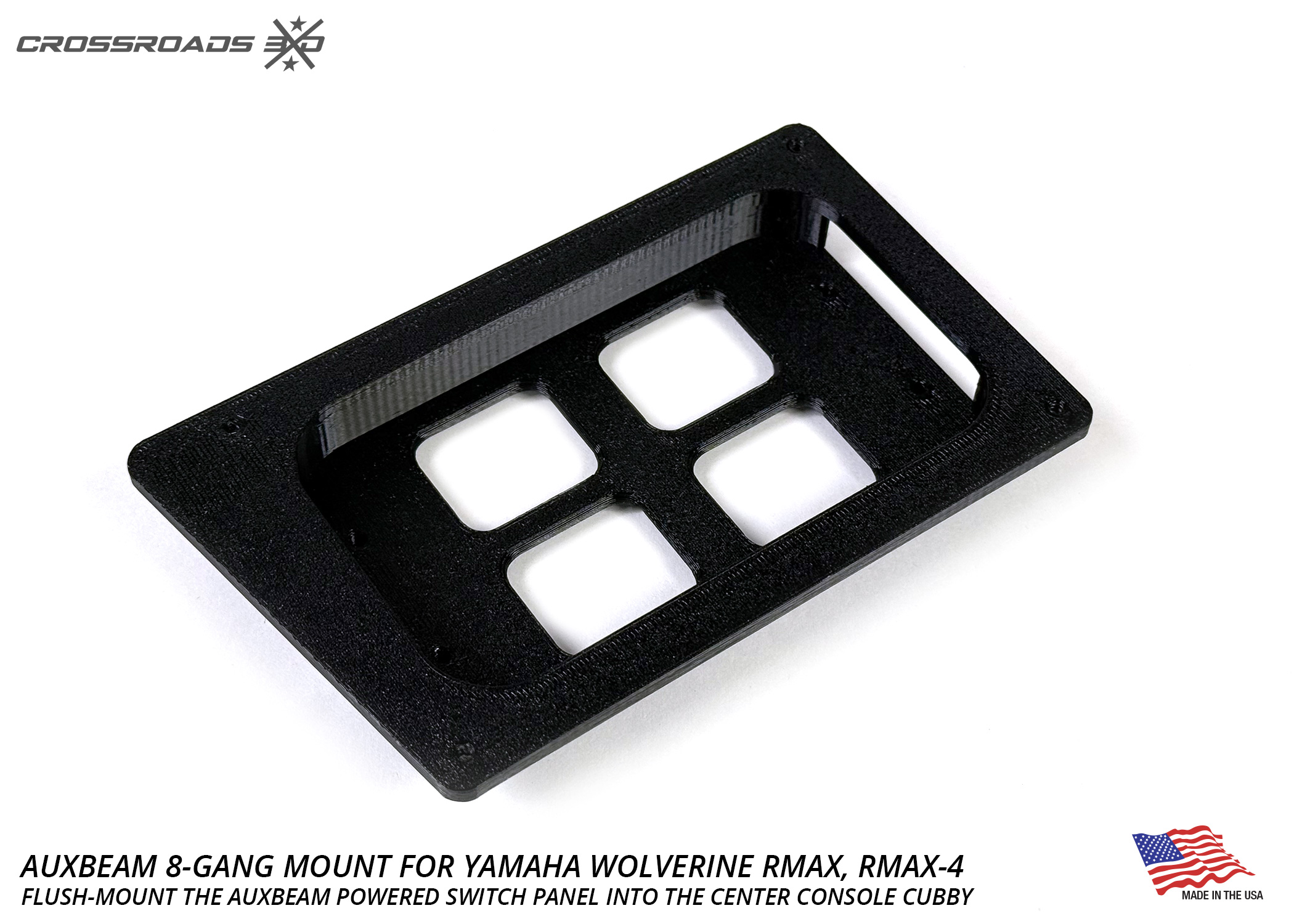 Yamaha RMAX Console Mount for Auxbeam 8-Gang Switch Panel - Image 3