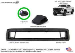 Chevy Colorado, GMC Canyon (2015+) Third Brake Light Camera Mount for Wolfbox G900 Camera