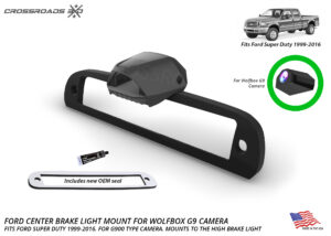 Ford Super Duty (1999-2016) Third Brake Light Camera Mount for Wolfbox Cameras - No visible wiring