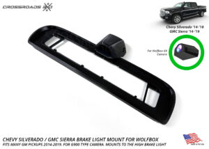 Chevy Silverado GMC Sierra 2014-2019 Third Brake Light Camera Mount for Wolfbox G900 G930