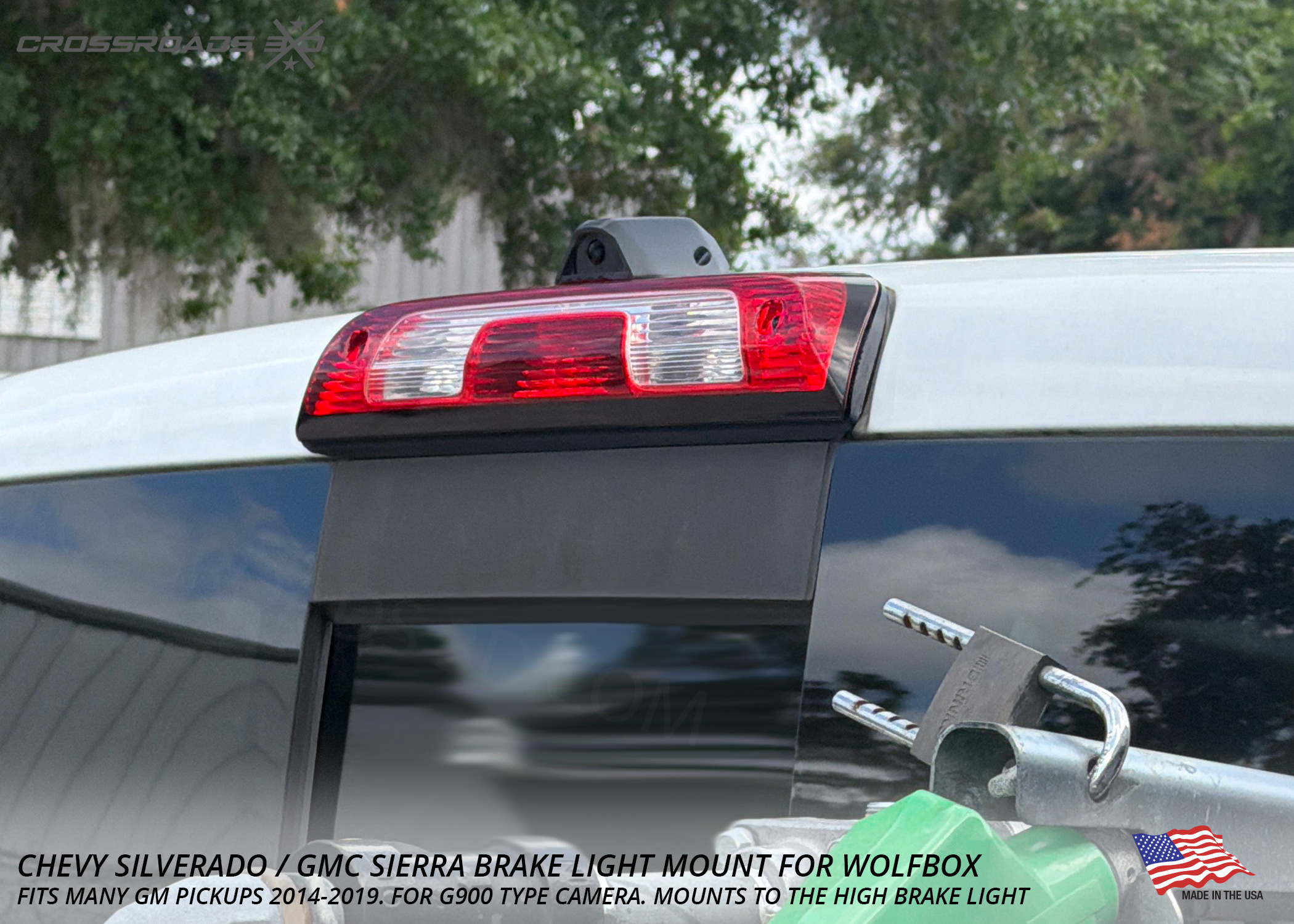 Chevy Silverado GMC Sierra 2014-2019 Third Brake Light Camera Mount for Wolfbox G900 G930 - Image 6