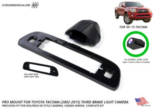 Toyota Tacoma 2005-2015 Wolfbox G900 G930 Third Brake Light Camera Mount - Pro Mount Bracket