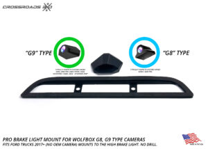 Ford Pickups (2015+) Third Brake Light Camera Mount for Wolfbox Cameras - No visible wiring